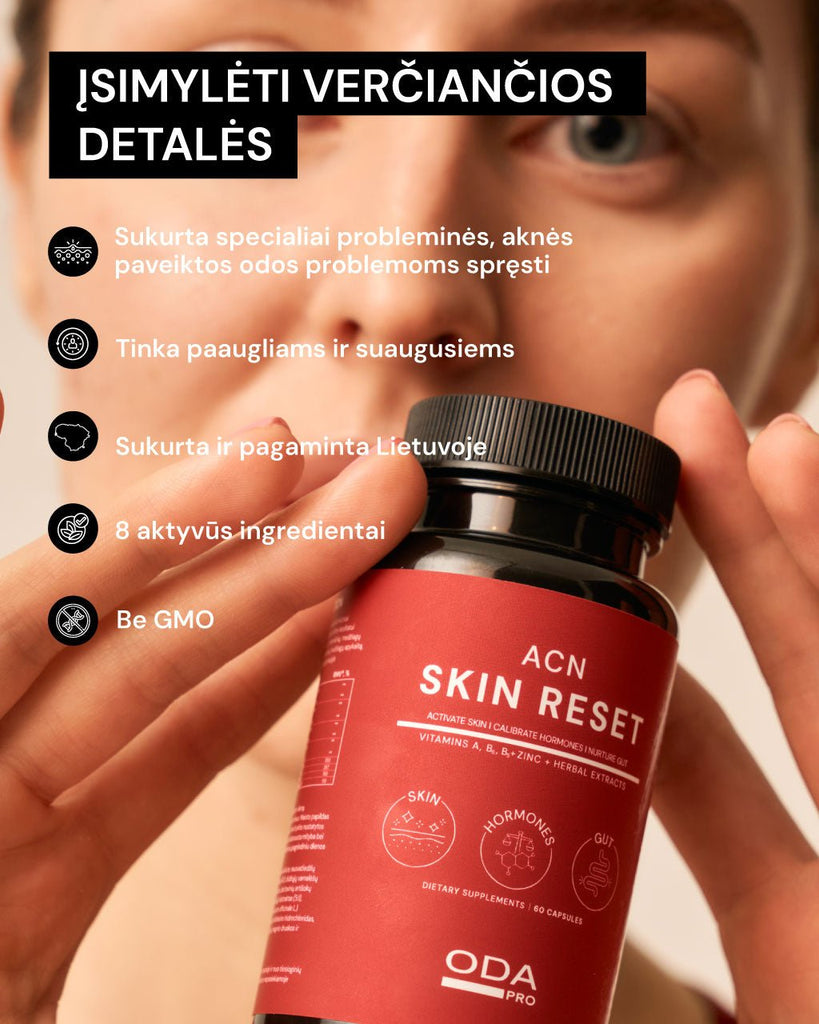 ACN SKIN RESET DAUGIAFUNKCINIAI MAISTO PAPILDAI - ODA PRO