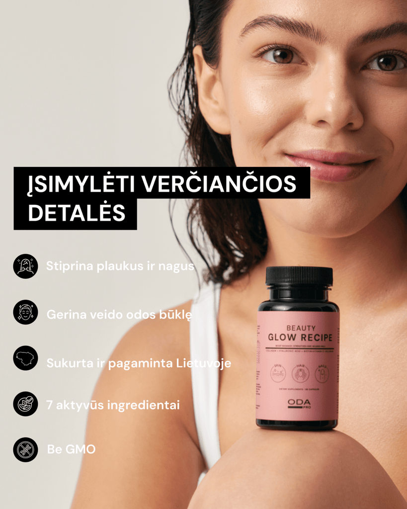 BEAUTY GLOW RECIPE DAUGIAFUNKCINIAI MAISTO PAPILDAI - ODA PRO