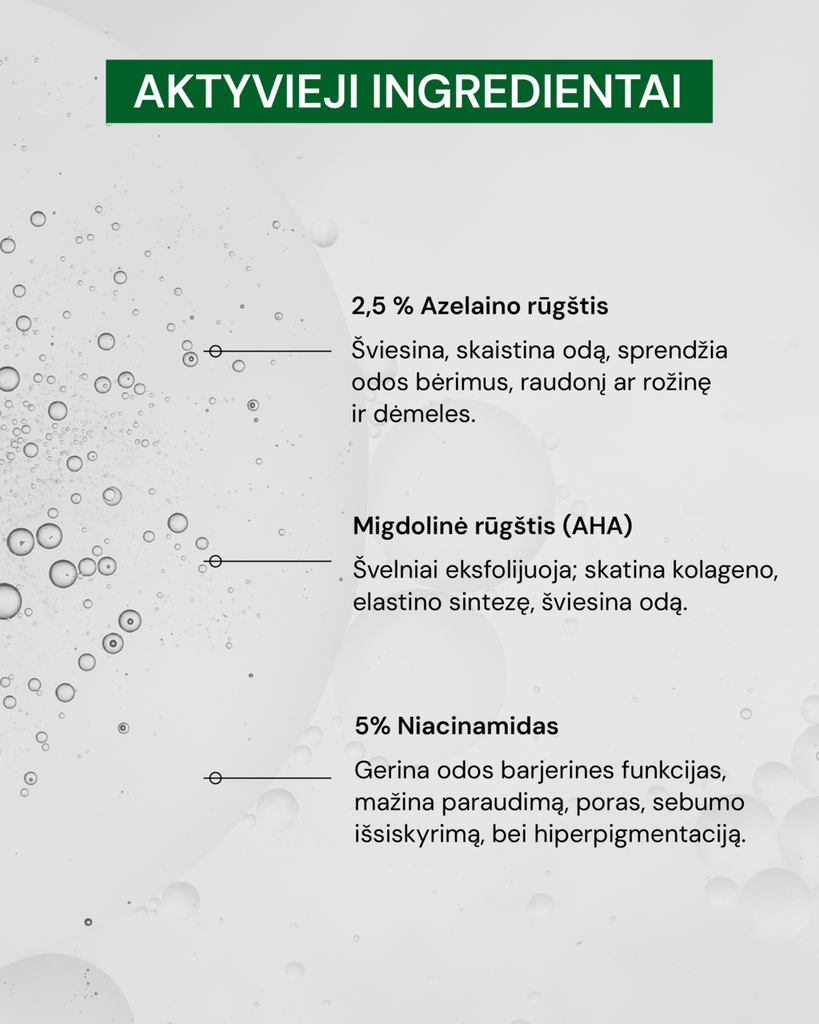 DAUGIAFUNKCINIS PRAUSIKLIS SU AZELAINO RŪGŠTIMI - ODA PRO