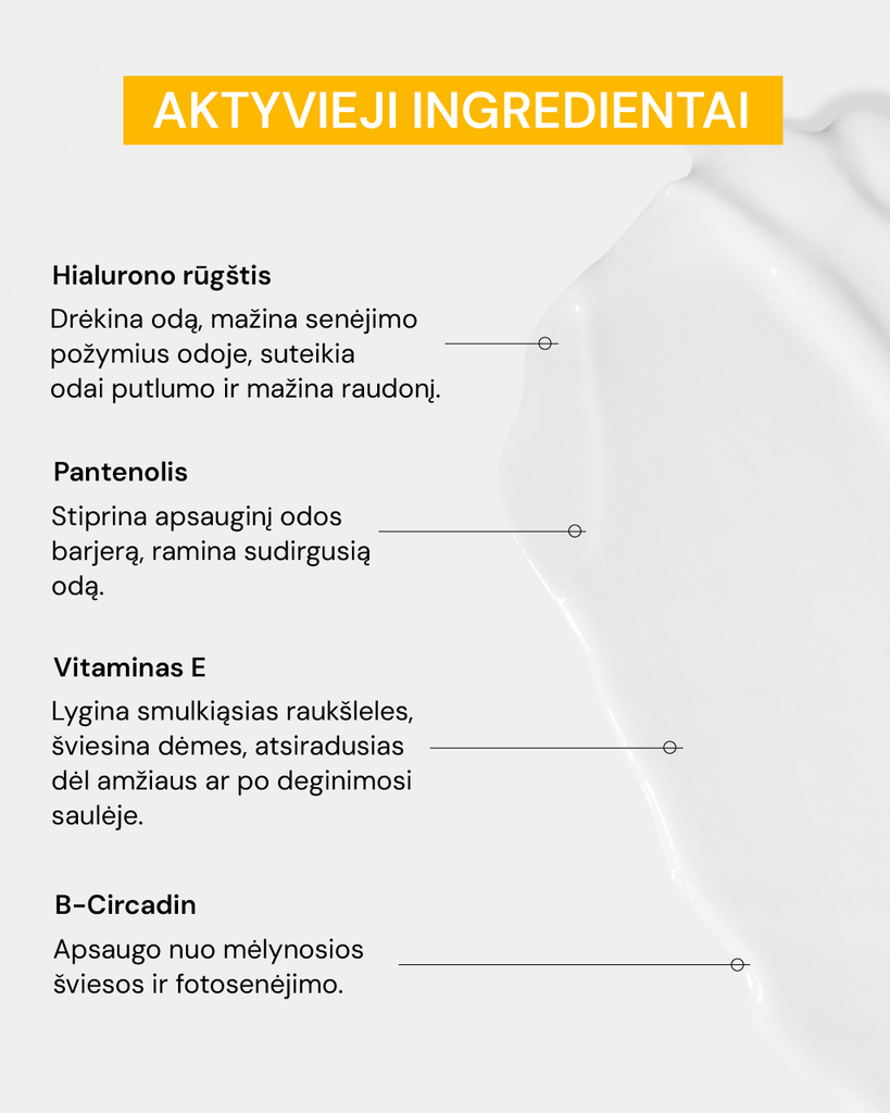 DOVANA - DRĖKINAMASIS VEIDO KREMAS NUO SAULĖS SPF30 IR MĖLYNOSIOS ŠVIESOS - ODA PRO