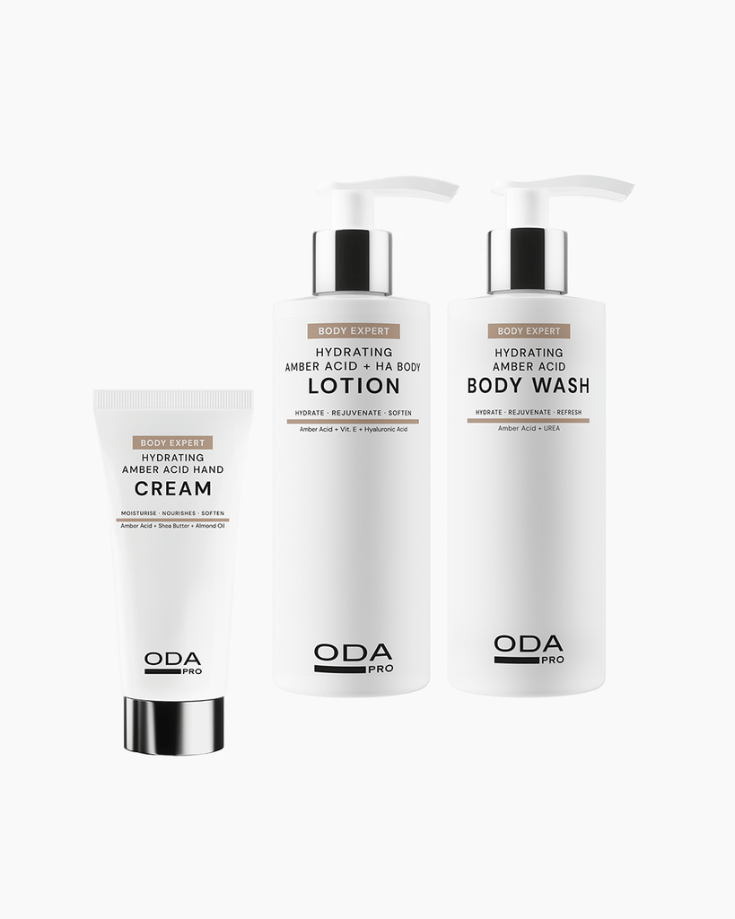 Drėkinamasis kūno rinkinys su gintaro rūgštimi - ODA PRO