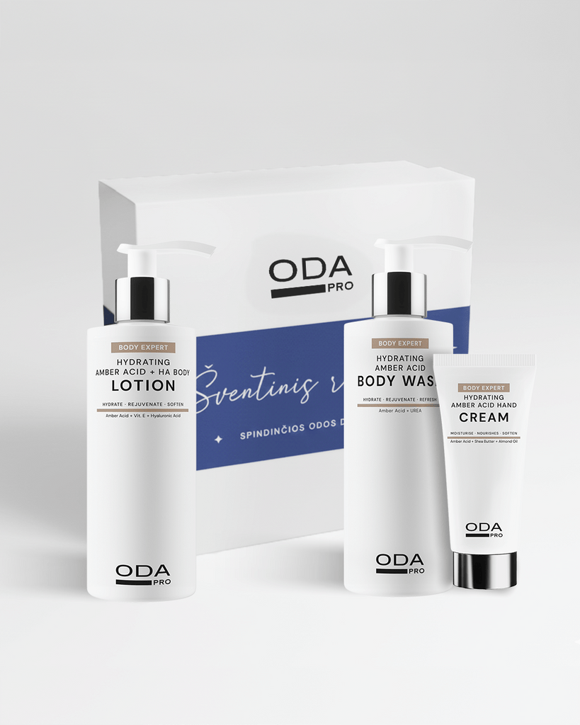 Drėkinamasis kūno rinkinys su gintaro rūgštimi - ODA PRO