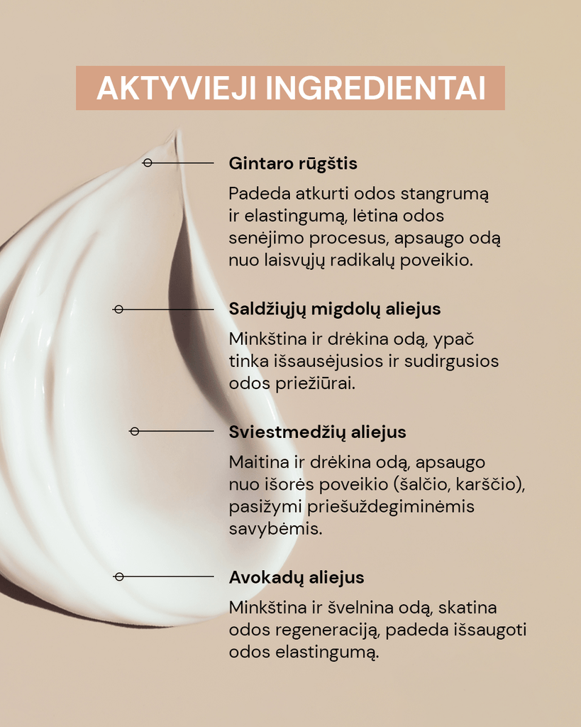 DRĖKINAMASIS RANKŲ KREMAS SU GINTARO RŪGŠTIMI - ODA PRO