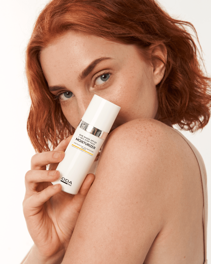 DRĖKINAMASIS VEIDO KREMAS NUO SAULĖS SPF30 IR MĖLYNOSIOS ŠVIESOS - ODA PRO
