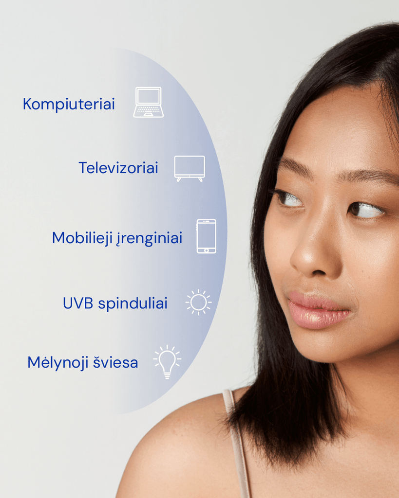 DRĖKINAMASIS VEIDO KREMAS NUO SAULĖS SPF30 IR MĖLYNOSIOS ŠVIESOS - ODA PRO