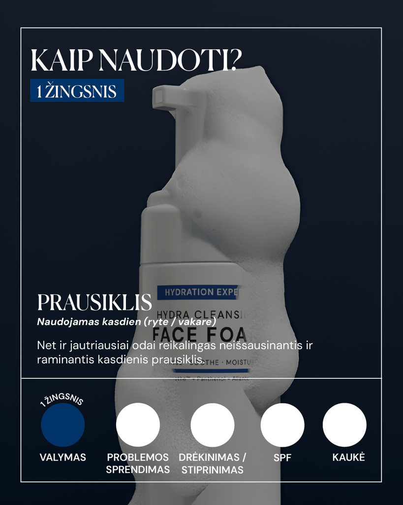 Drėkinantis putų prausiklis veidui - ODA PRO