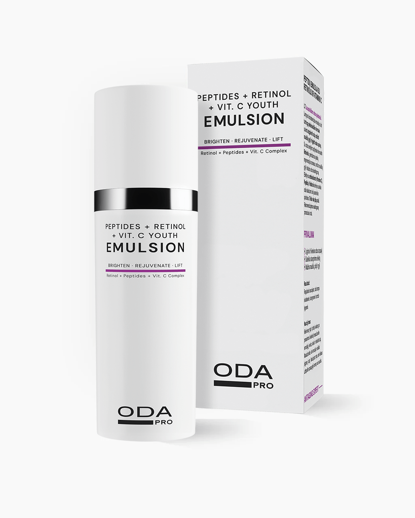 PEPTIDŲ EMULSIJA SU RETINOLIU IR VITAMINU C - ODA PRO