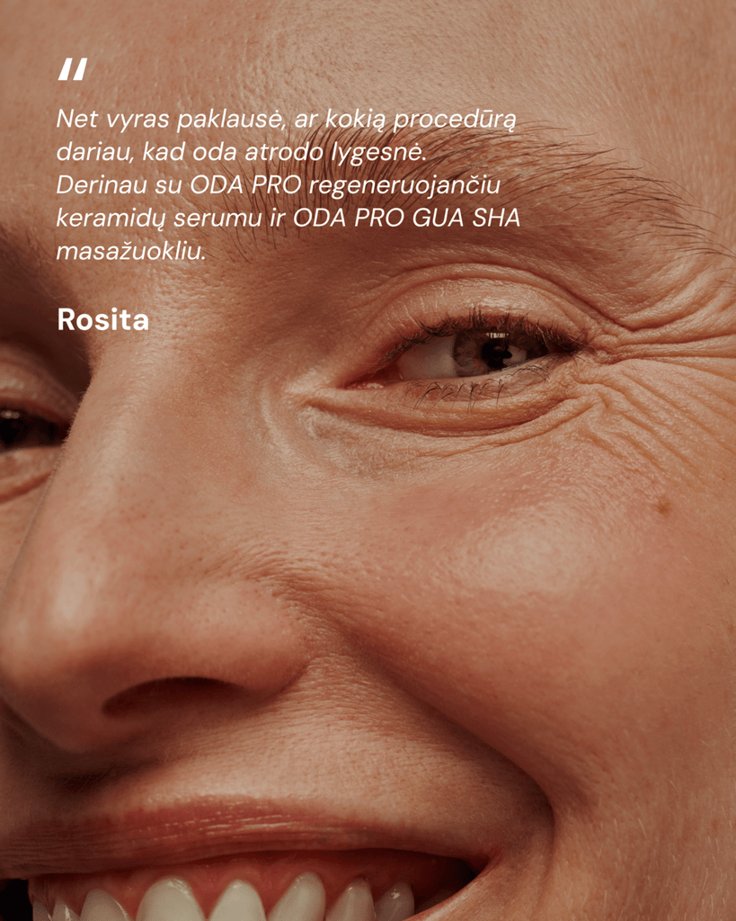 ŠVIESINAMASIS IR STANGRINAMASIS KREMAS SU DMAE IR PIENO RŪGŠTIMI - ODA PRO